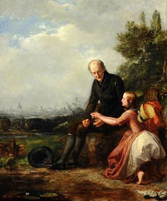 La petite Nell et son grand-père - William Holman Hunt image 1 reproduction de peinture à l’huile