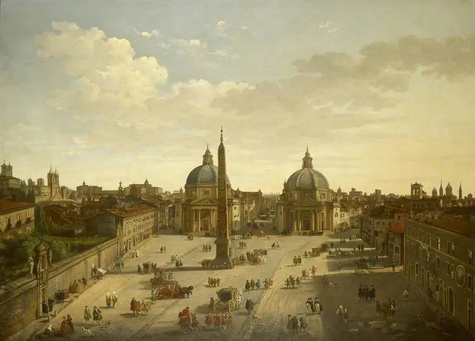 La Piazza del Popolo, Rome - Giovanni Paolo Panini image 1 tableau peint à l’huile sur toile