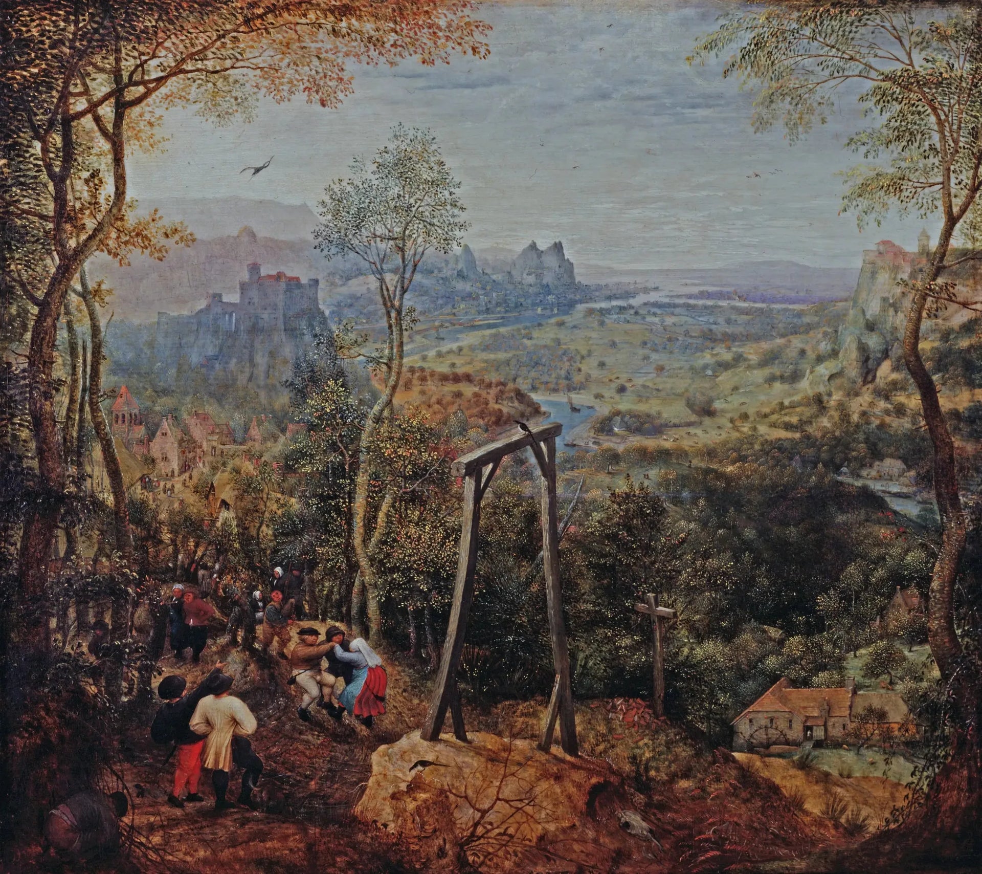 La Pie sur le Gibet - Pieter Brueghel the Elder image 1 tableau peint à l’huile sur toile
