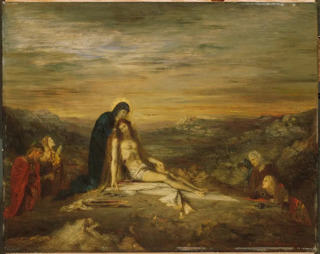 La Pietà - Gustave Moreau image 1 tableau peint à l’huile sur toile