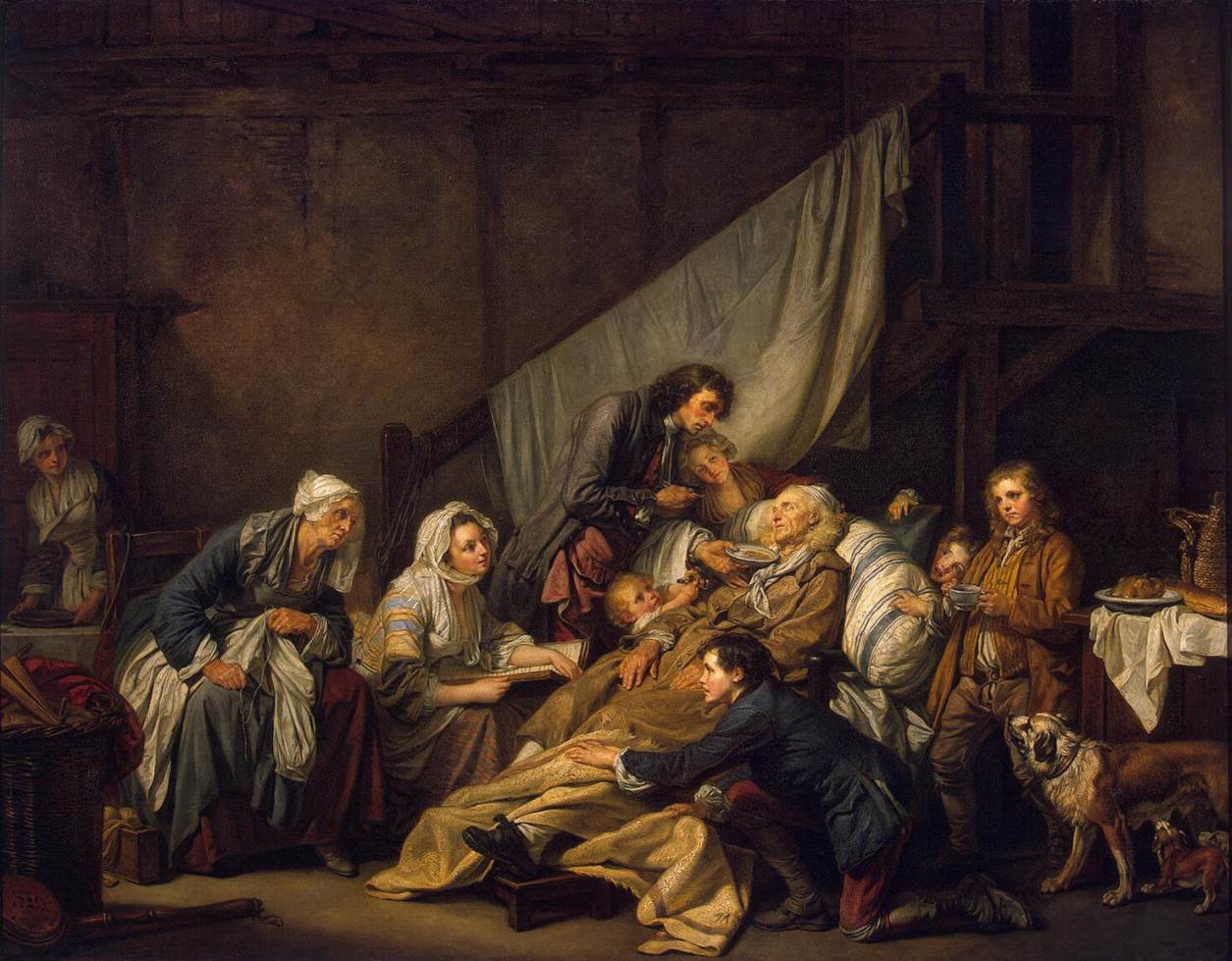 La Piété filiale - Jean-Baptiste Greuze image 1 reproduction de peinture à l’huile