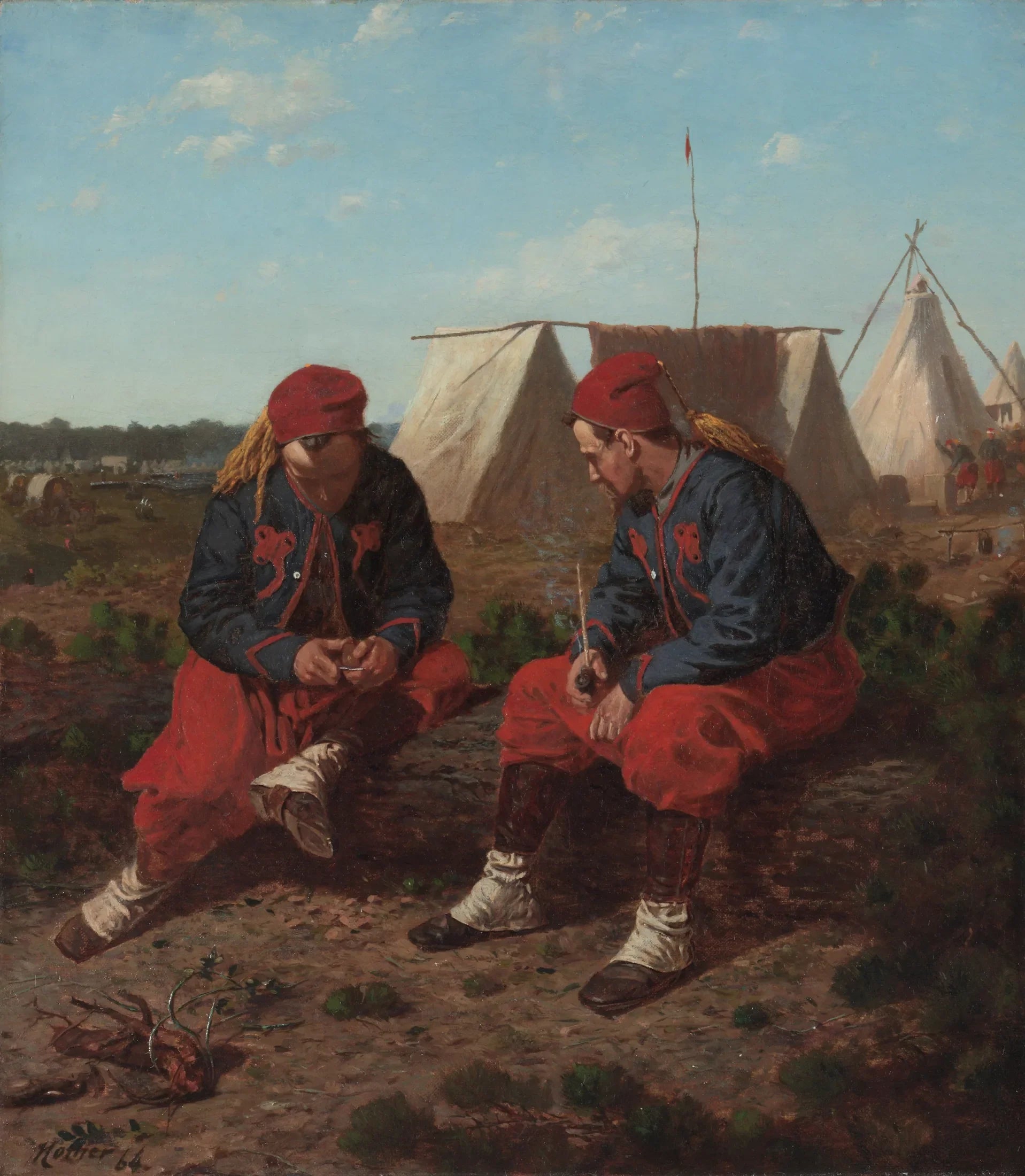 La pipe en bois de bruyère - Winslow Homer image 1 copie de tableau peinte à la main