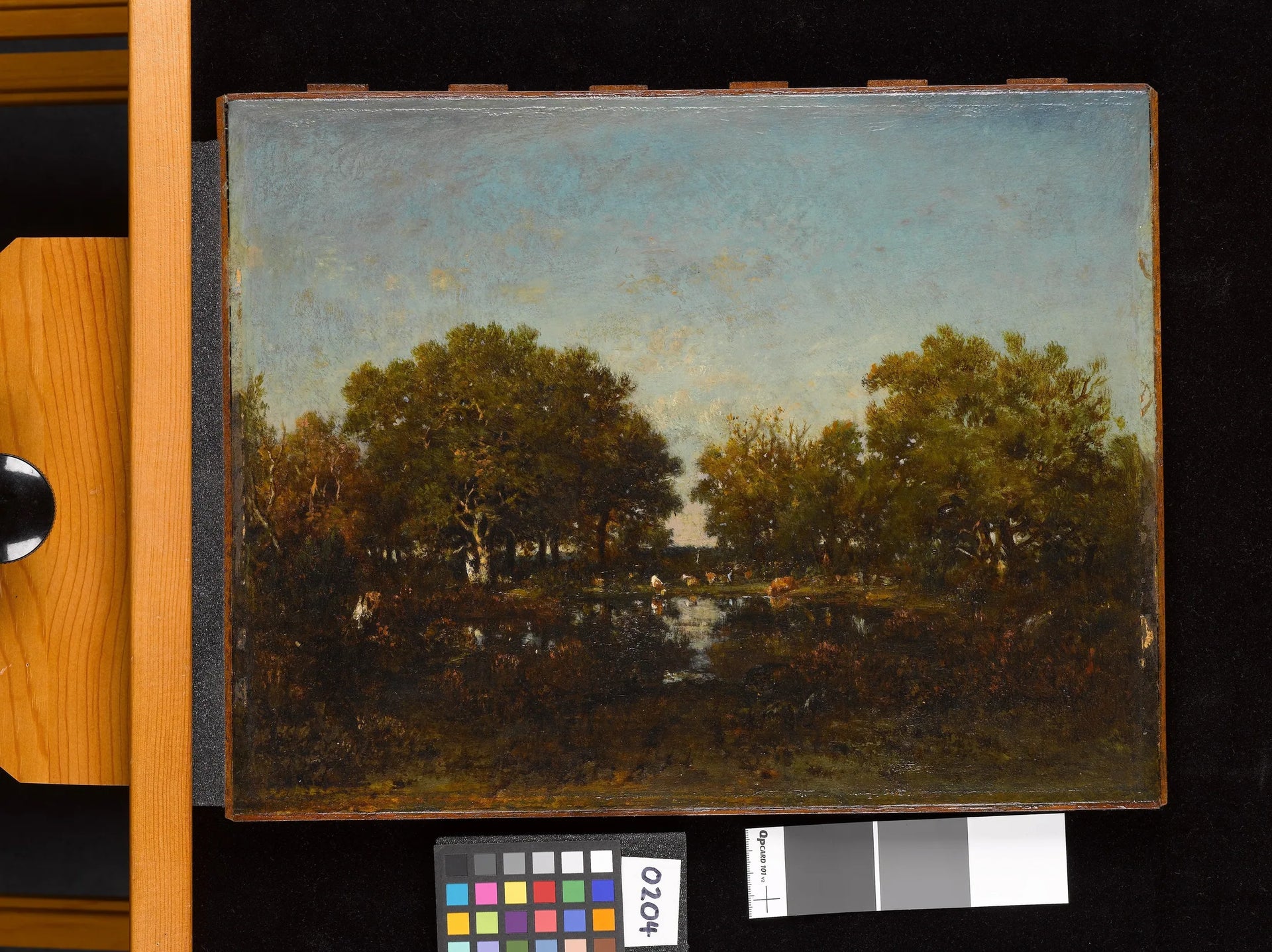 La Piscine (Souvenir de la forêt de Chambord) - Théodore Rousseau image 1 reproduction de peinture à l’huile