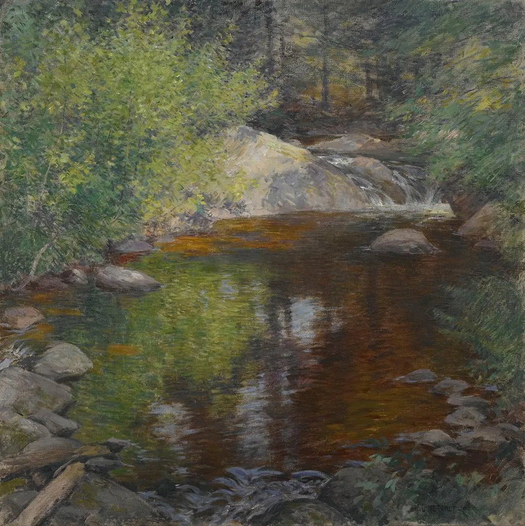 La piscine - Willard Metcalf image 1 copie peinte à la main à l’huile