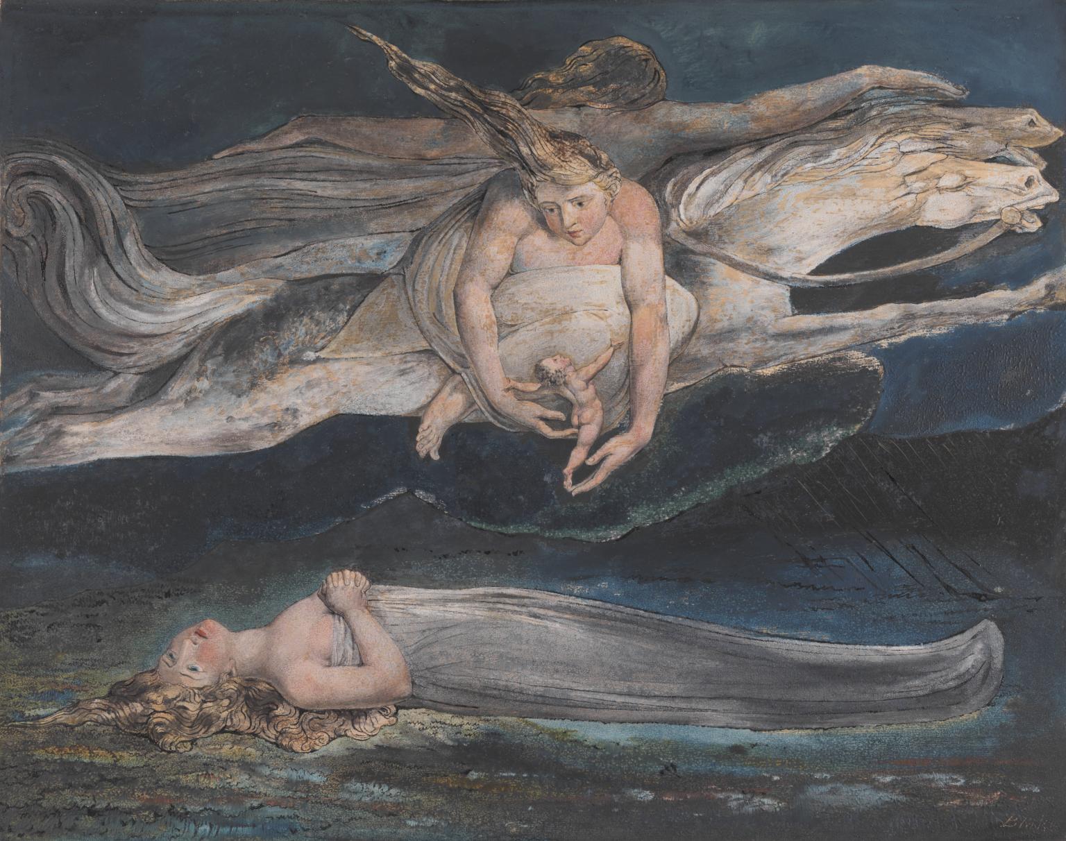La Pitié - William Blake image 1 copie de tableau peinte à la main
