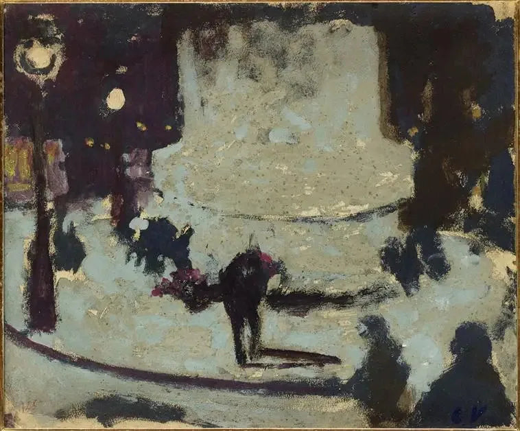 La Place Clichy, socle de la statue - Édouard Vuillard