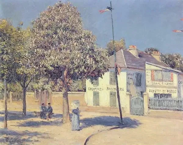 La place du marché (La promenade d'Argenteuil) - Gustave Caillebotte image 1 reproduction artisanale de tableau