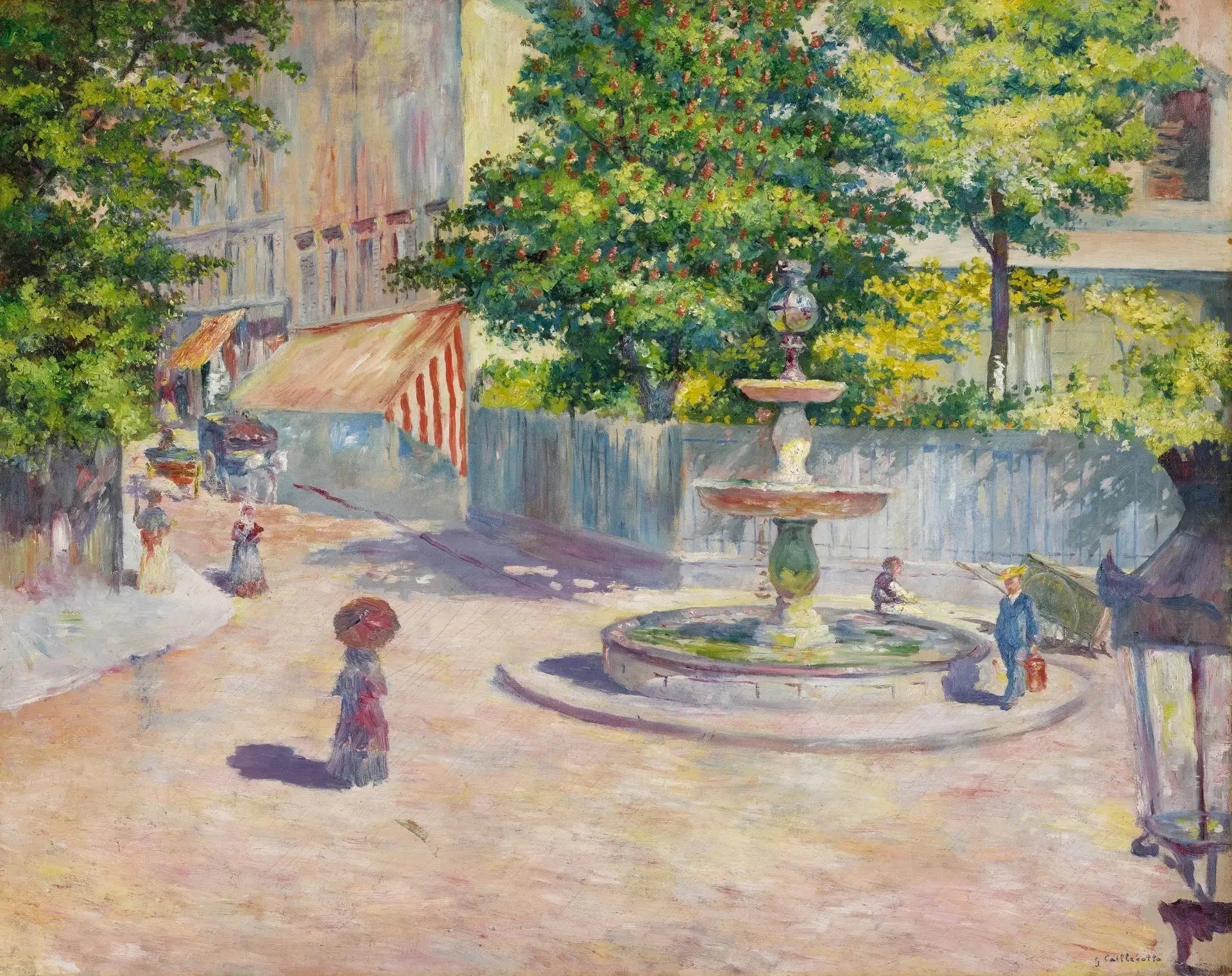 La Place Saint-Augustin - Gustave Caillebotte image 1 tableau peint à l’huile sur toile