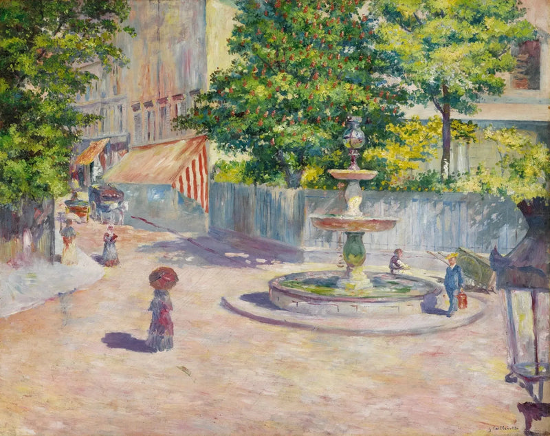 La Place Saint-Augustin - Gustave Caillebotte