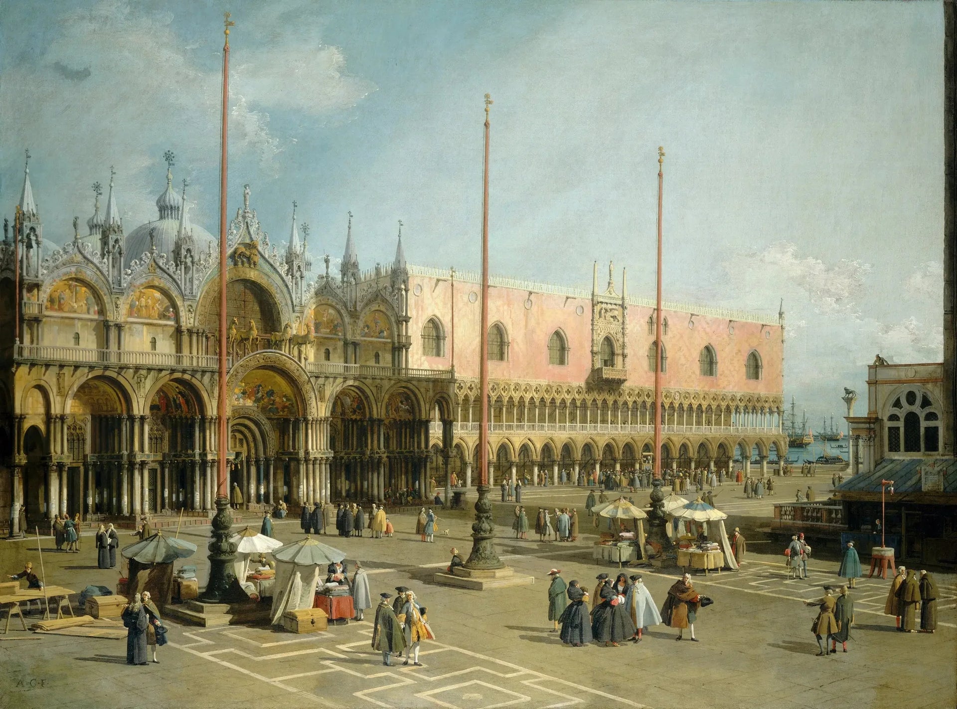 La place Saint-Marc à Venise - Canaletto image 1 tableau peint à l’huile sur toile