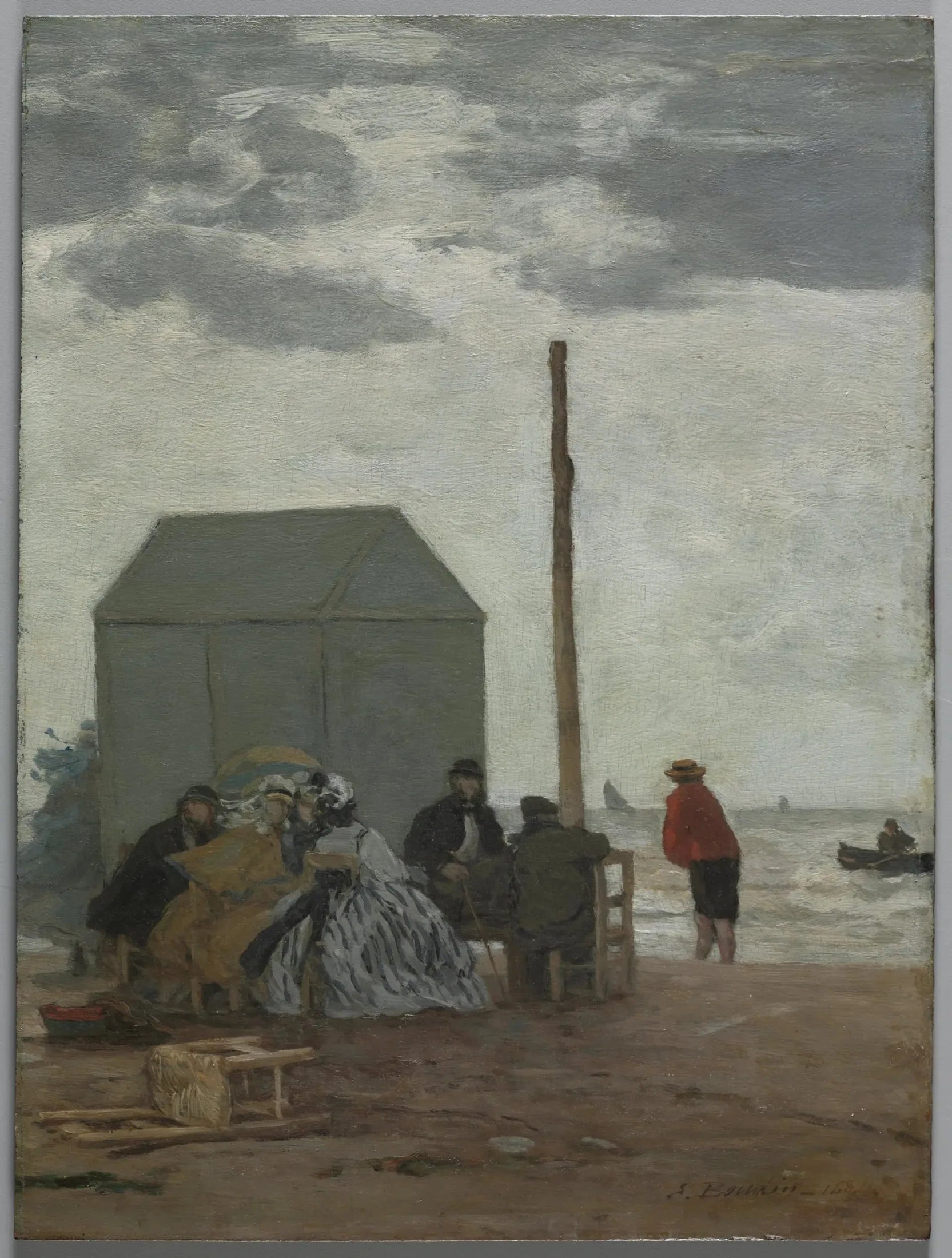 La plage à Deauville - Eugène Boudin image 1 tableau peint à l’huile sur toile