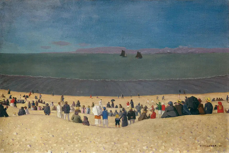 La plage à Honfleur - Félix Vallotton image 1 reproduction réalisée par Alpha Reproduction