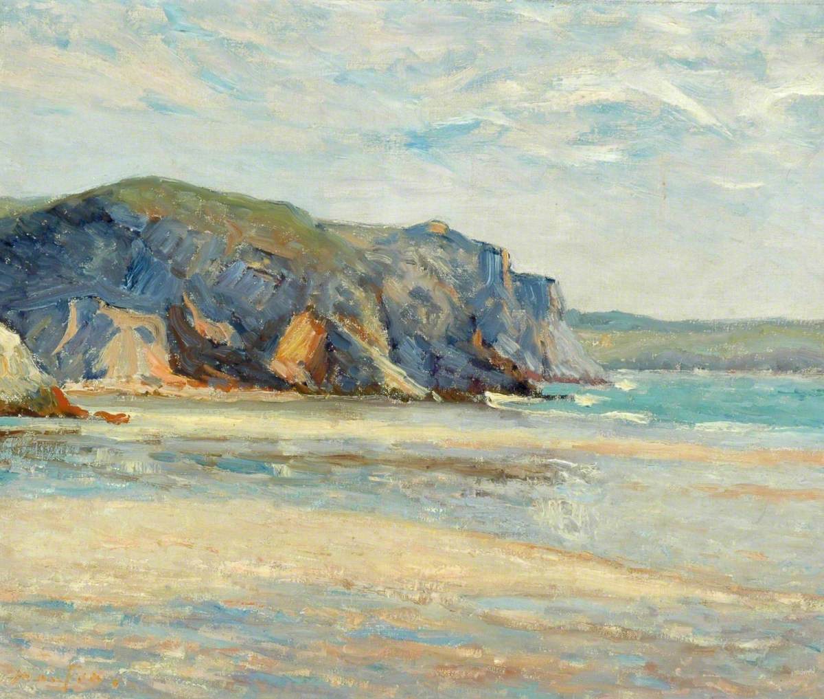 La Plage à Morgat, Finistère - Maxime Maufra image 1 tableau peint à l’huile sur toile