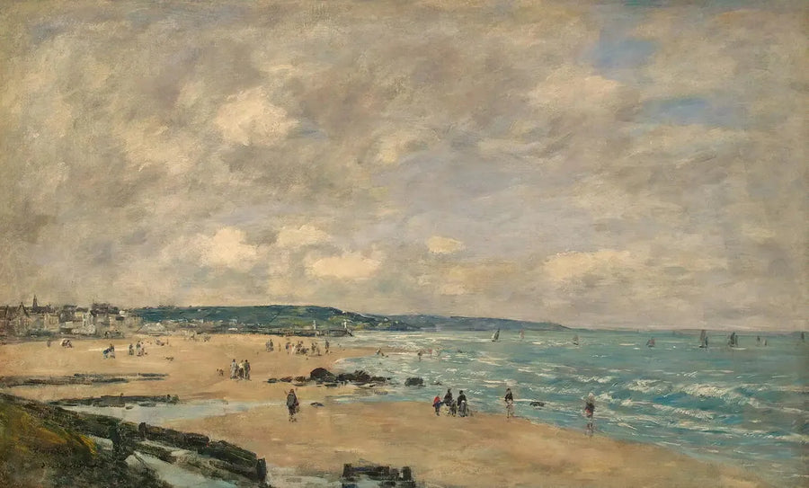 La plage à Trouville - Eugène Boudin