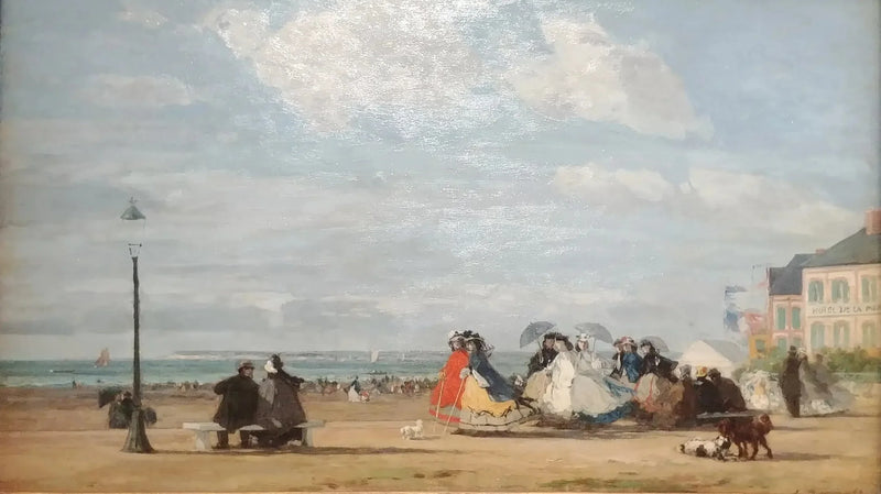 La Plage à Trouville - L'Impératrice Eugénie et sa Suite - Eugène Boudin