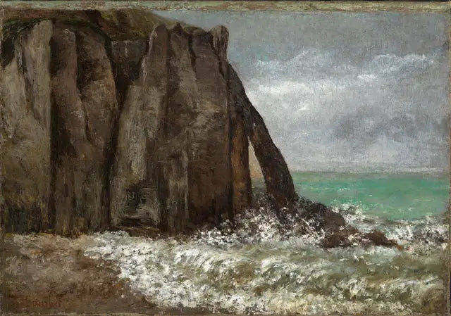 La plage d'Étretat - Gustave Courbet image 1 copie de tableau peinte à la main