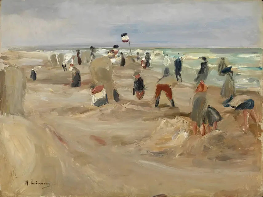 La plage de Noordwijk - Max Liebermann image 1 tableau peint à l’huile sur toile
