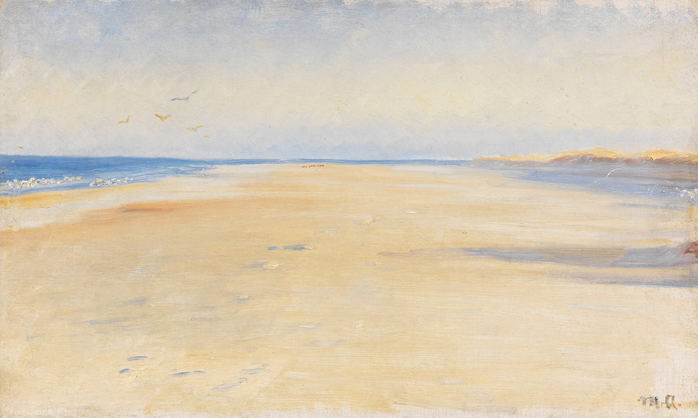 La plage de Skagen. - Michael Peter Ancher image 1 copie peinte à la main à l’huile