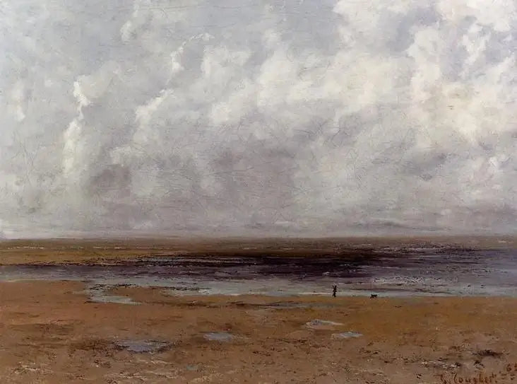 La Plage de Trouville à marée basse - Gustave Courbet