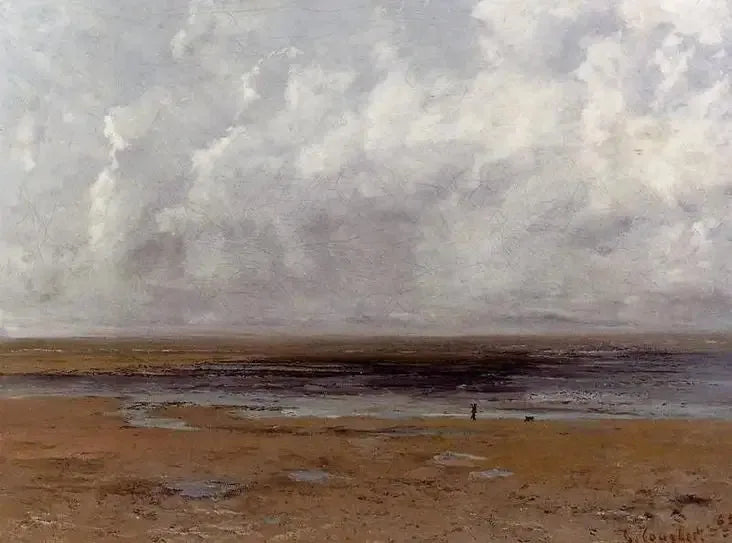 La Plage de Trouville à marée basse - Gustave Courbet