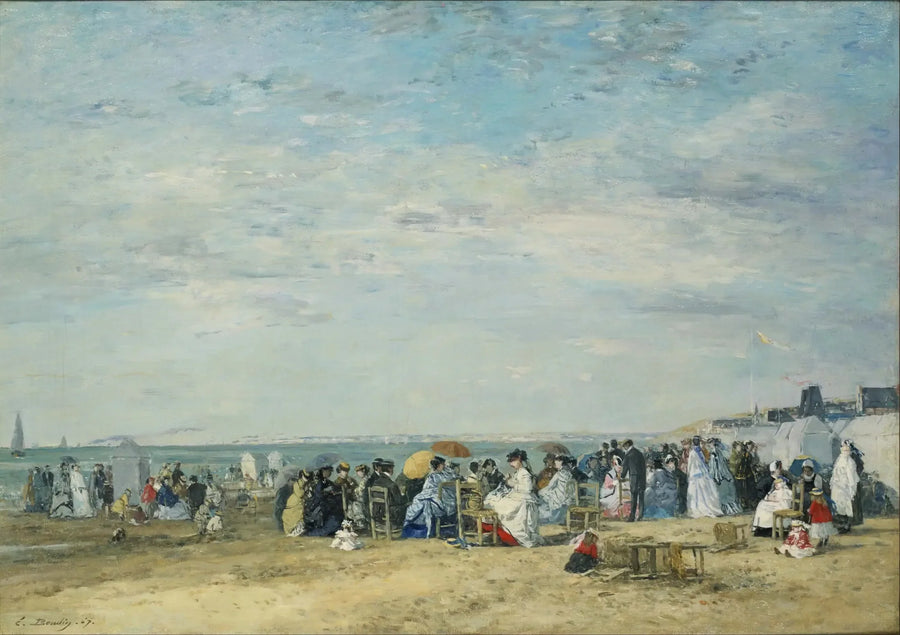 La plage de Trouville - Eugène Boudin