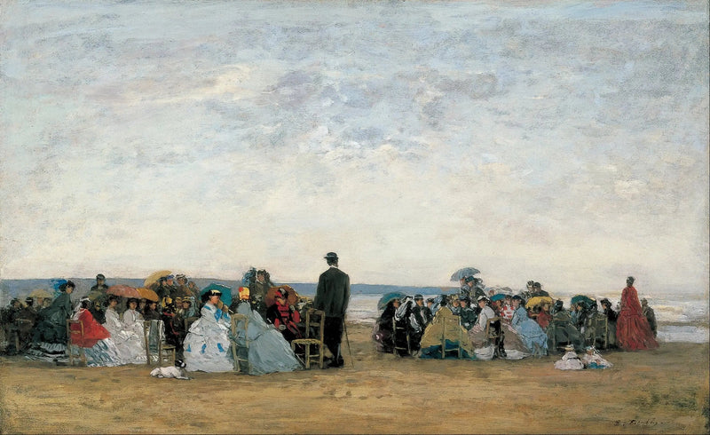 La Plage près de Trouville - Eugène Boudin