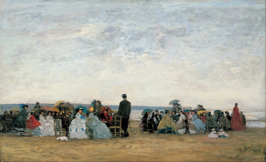 La Plage près de Trouville - Eugène Boudin