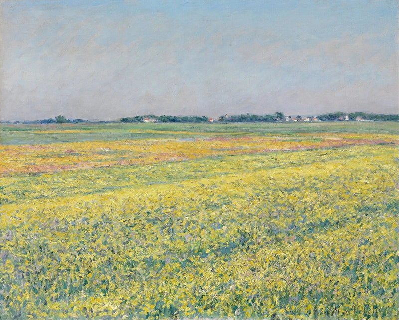 La plaine de Gennevilliers, champs jaunes - Gustave Caillebotte