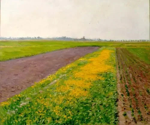 La plaine de Gennevilliers - Gustave Caillebotte image 1 tableau peint à l’huile sur toile