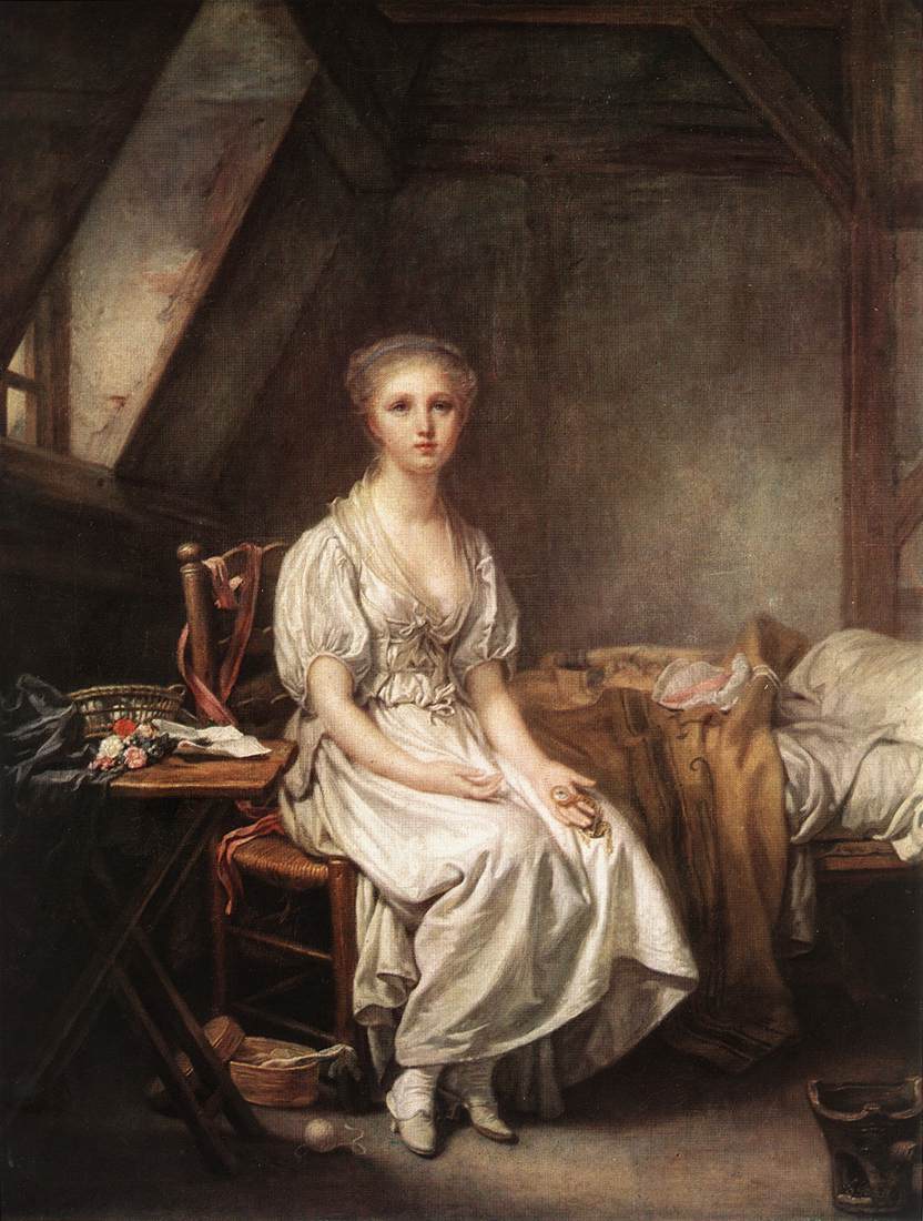 La plainte de la montre - Jean-Baptiste Greuze image 1 reproduction réalisée par Alpha Reproduction