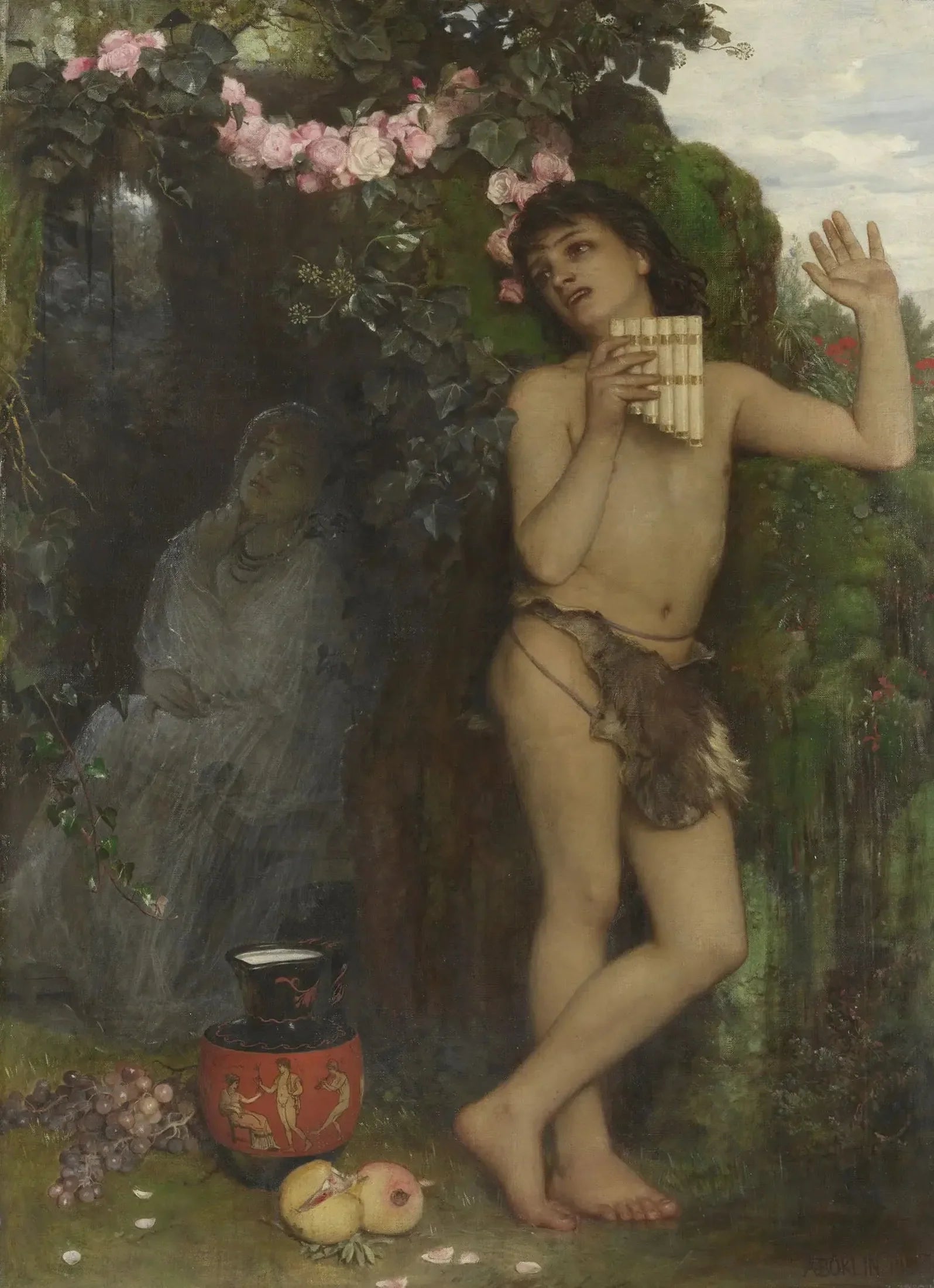 La plainte du berger - Arnold Böcklin image 1 reproduction artisanale de tableau