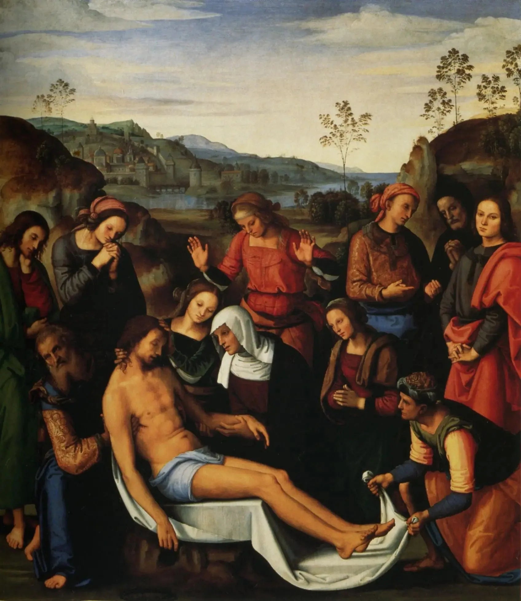 La Plainte sur le Christ mort - Pietro Perugino image 1 reproduction d’œuvre d’art à l’huile