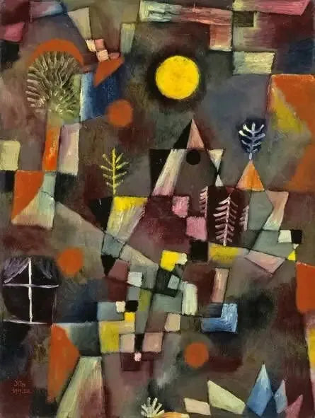 La pleine lune - Paul Klee image 1 copie peinte à la main à l’huile