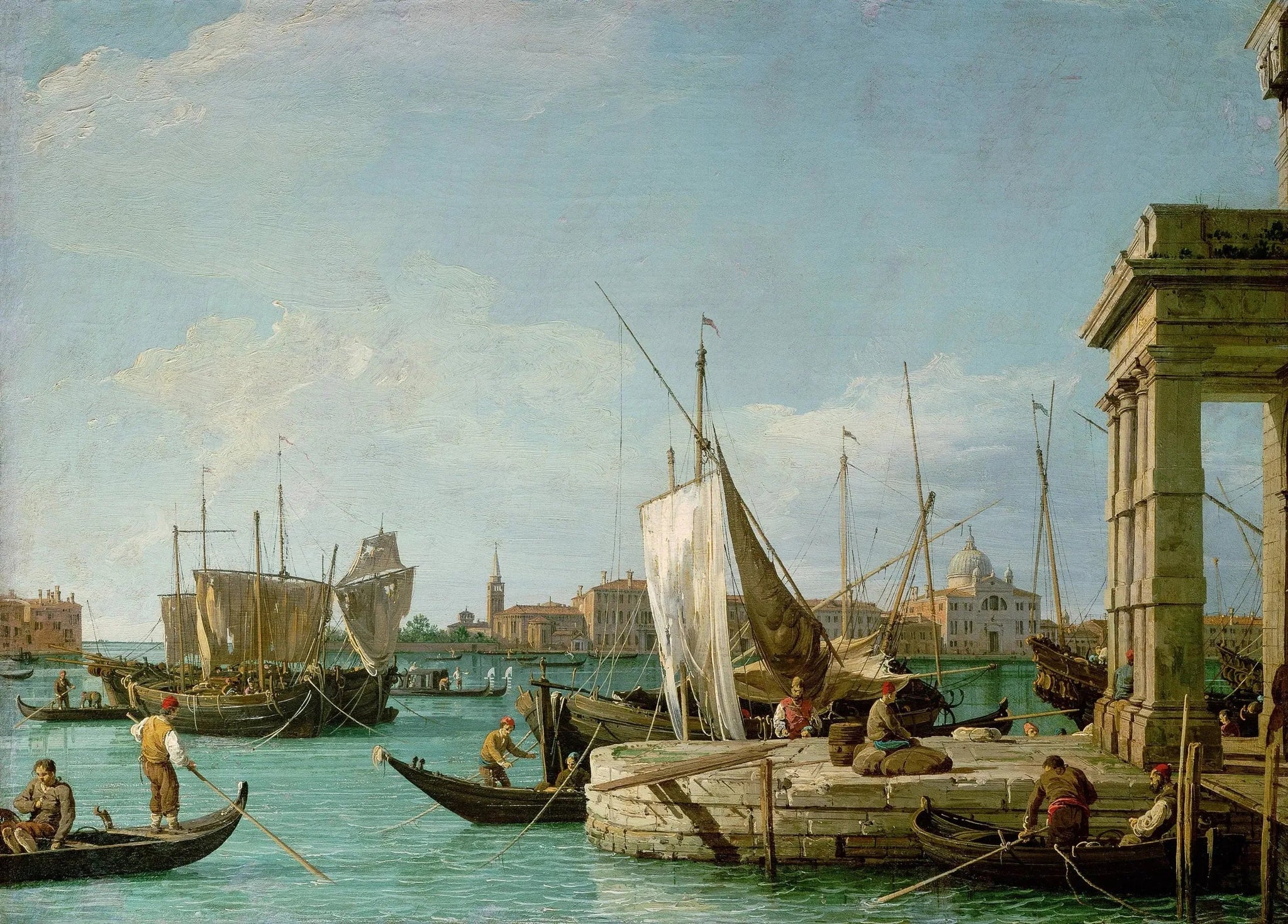 La Pointe de la Douane - Canaletto image 1 reproduction artisanale de tableau