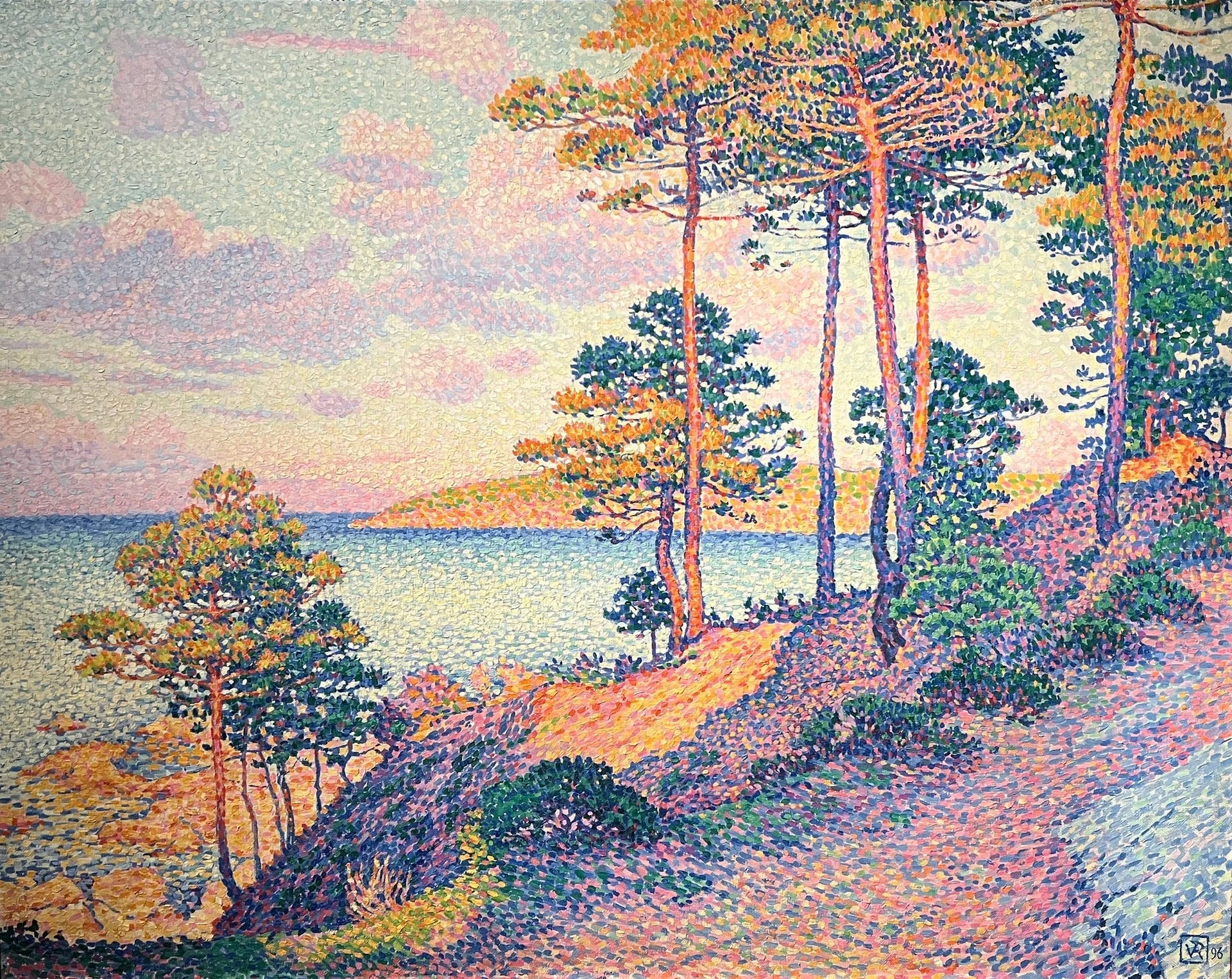 La pointe de Saint-Pierre à Saint-Tropez - Théo van Rysselberghe image 1 reproduction réalisée par Alpha Reproduction