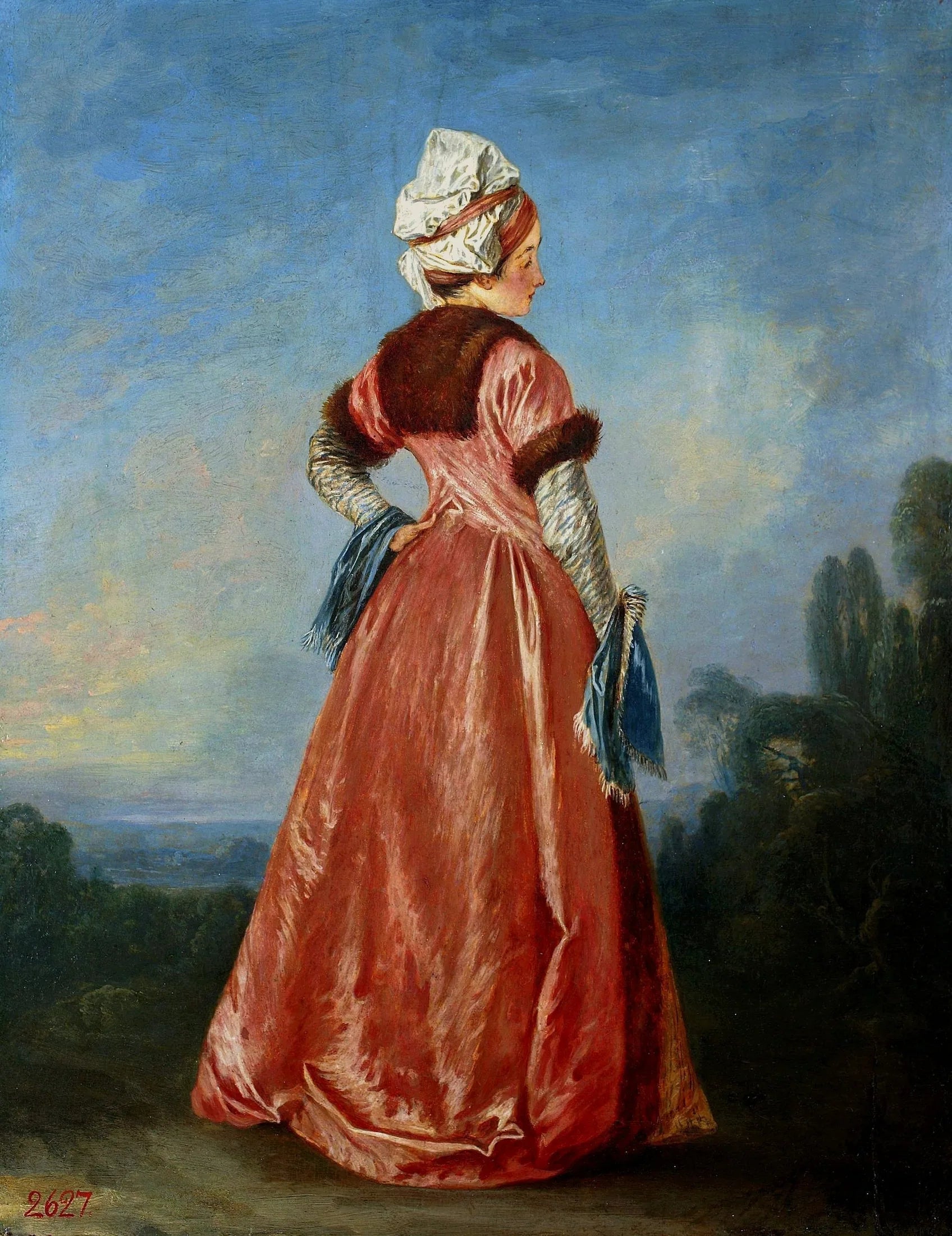 La Polonaise - Antoine Watteau image 1 copie peinte à la main à l’huile