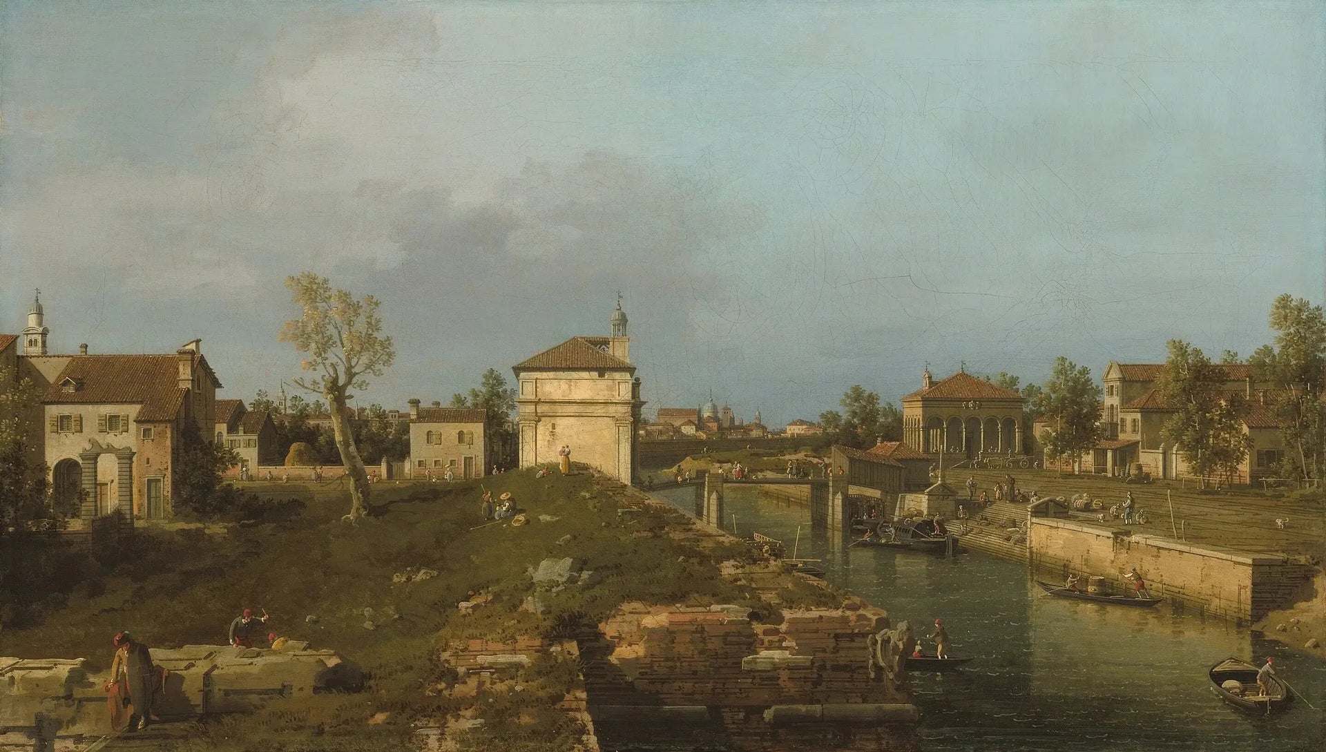La Porta Portello, Padoue - Canaletto image 1 reproduction d’œuvre d’art à l’huile