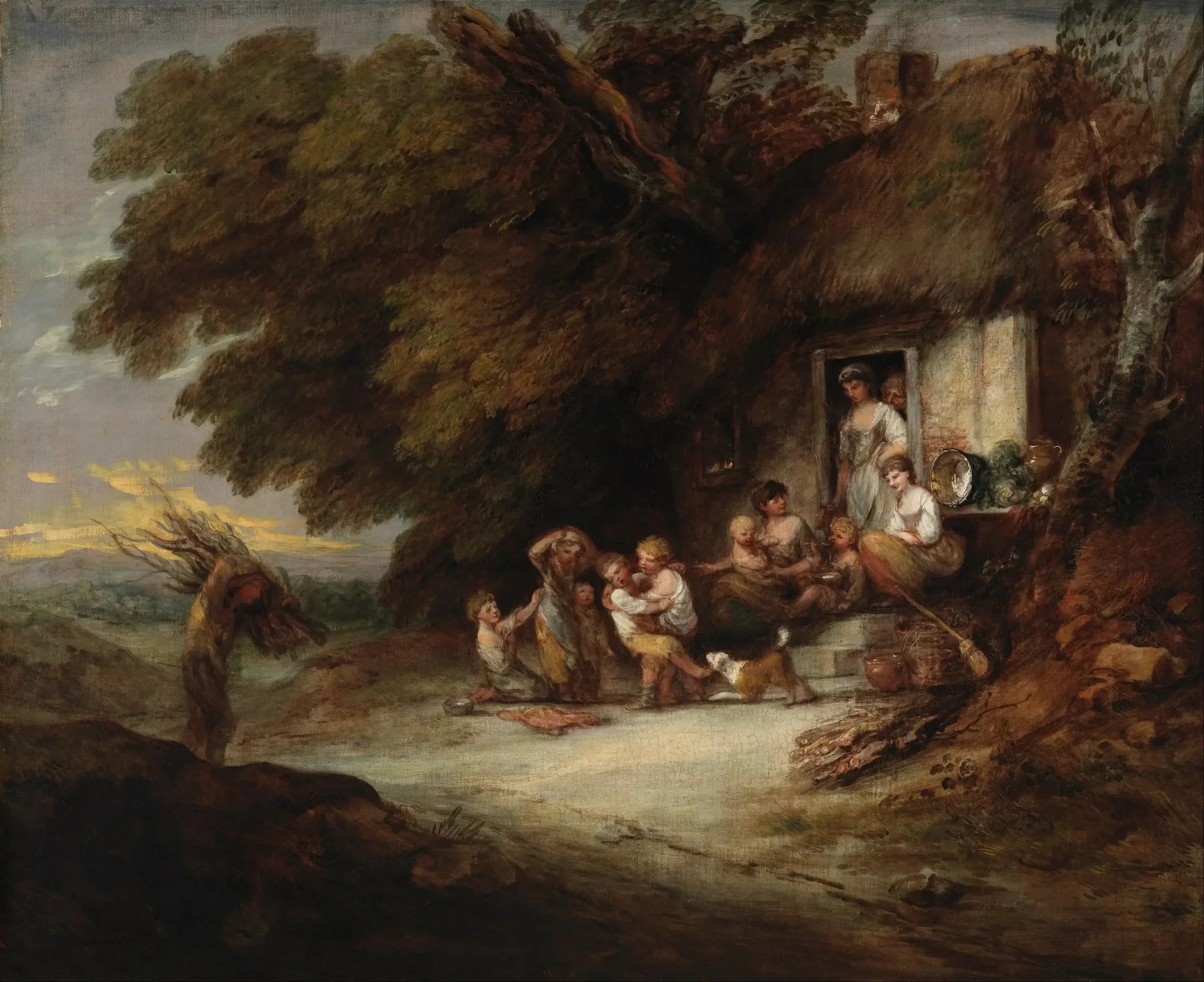 La porte du chalet - Thomas Gainsborough image 1 tableau peint à l’huile sur toile