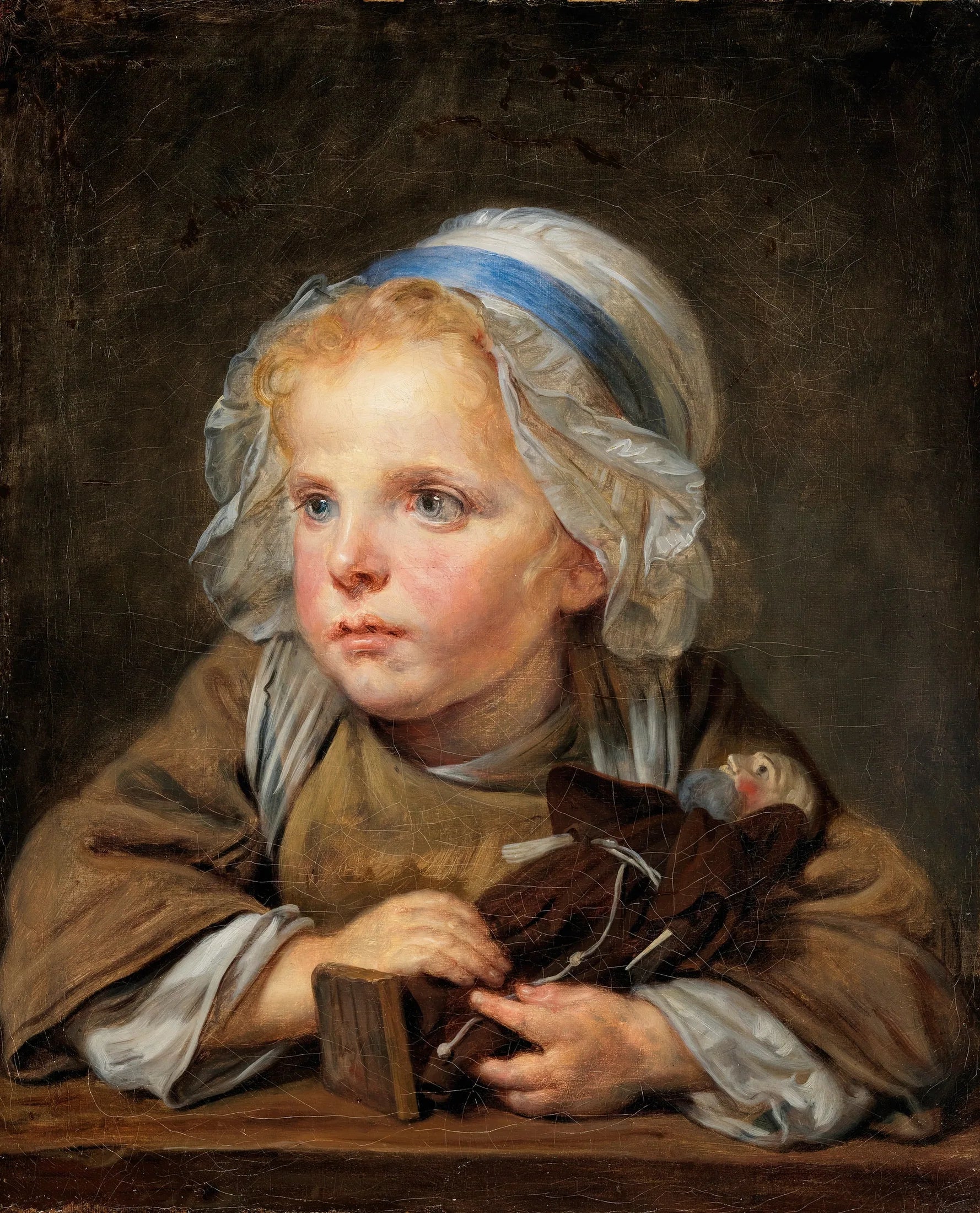 La poupée capucine - Jean-Baptiste Greuze image 1 copie peinte à la main à l’huile