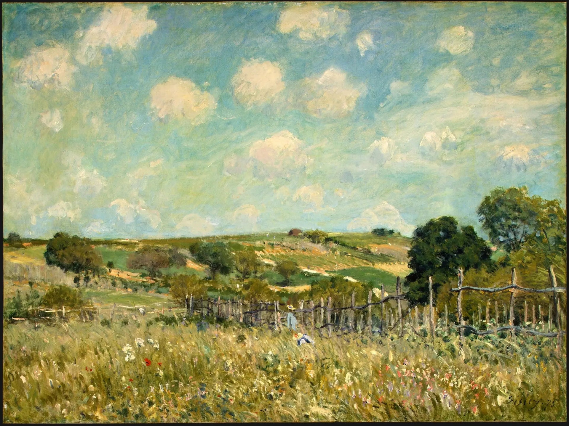 La Prairie - Alfred Sisley image 1 reproduction artisanale de tableau
