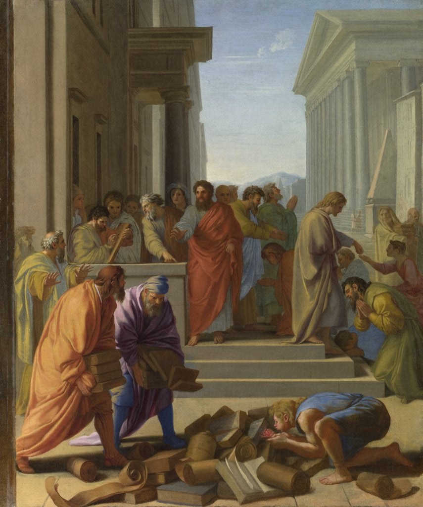 La Prêche de Saint Paul à Ephèse - Eustache Le Sueur image 1 reproduction réalisée par Alpha Reproduction