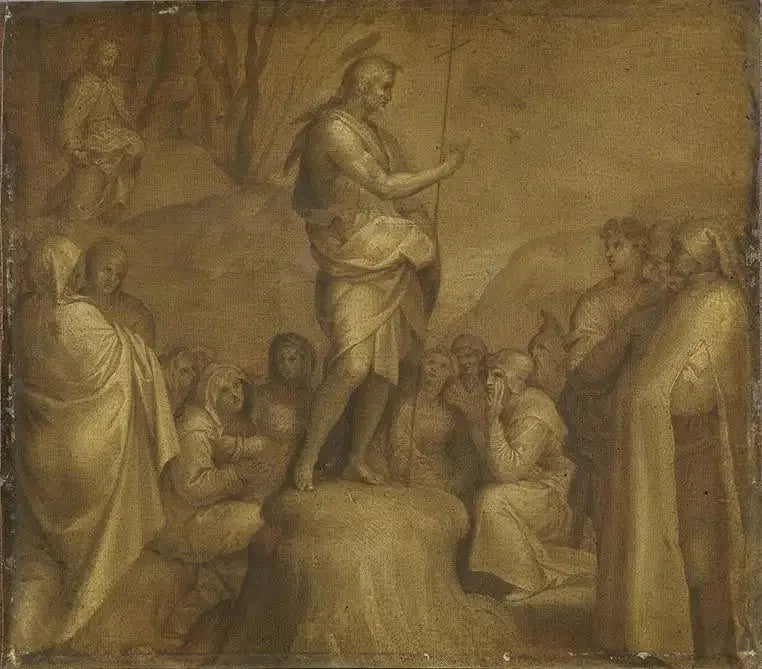 La prédication de Jean-Baptiste - Andrea del Sarto image 1 copie de tableau peinte à la main