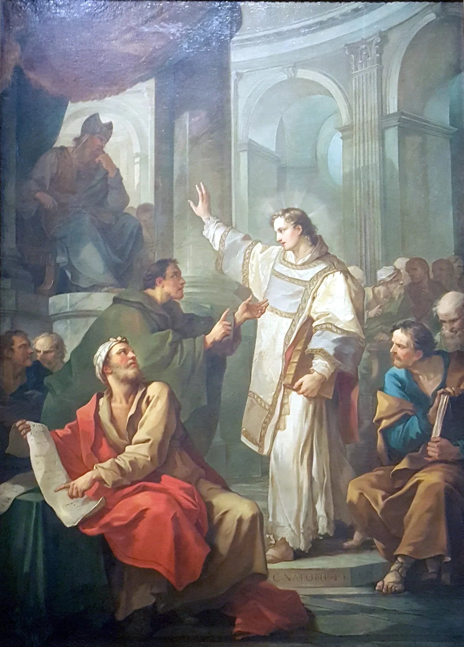 La prédication de Saint Etienne - Charles-Joseph Natoire image 1 copie de tableau peinte à la main