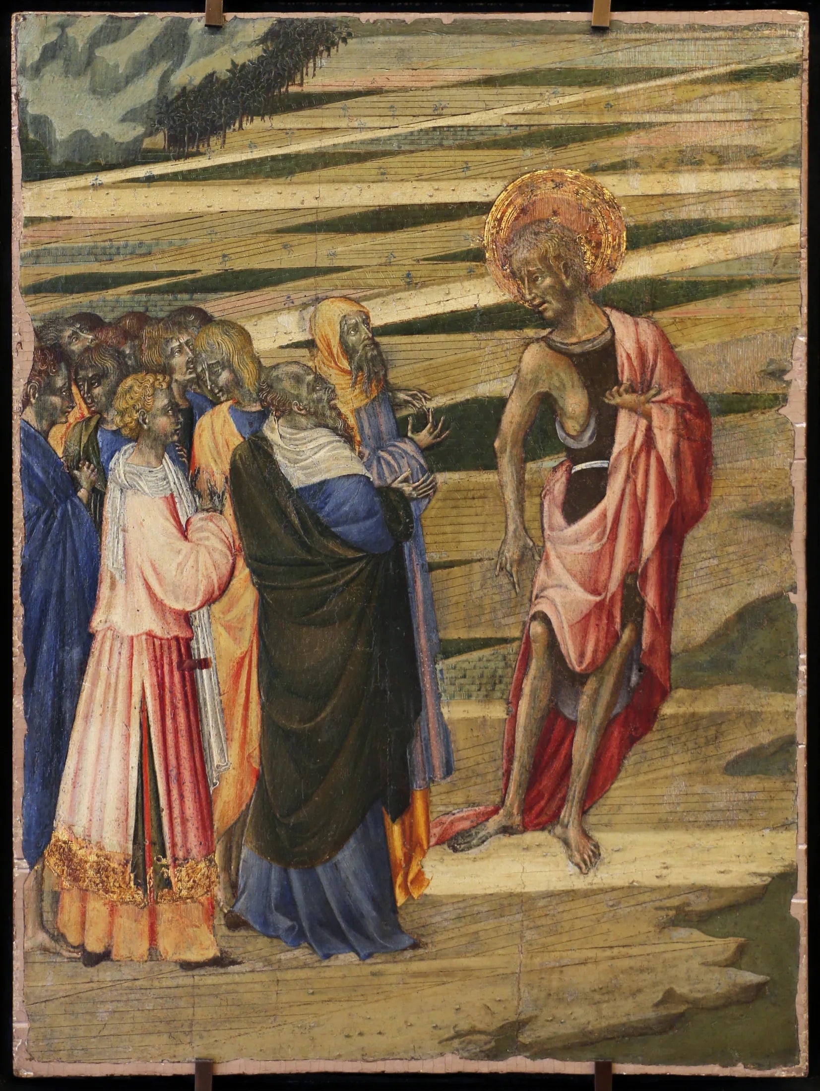 La Prédication de Saint Jean Baptiste - Giovanni di Paolo image 1 copie de tableau peinte à la main