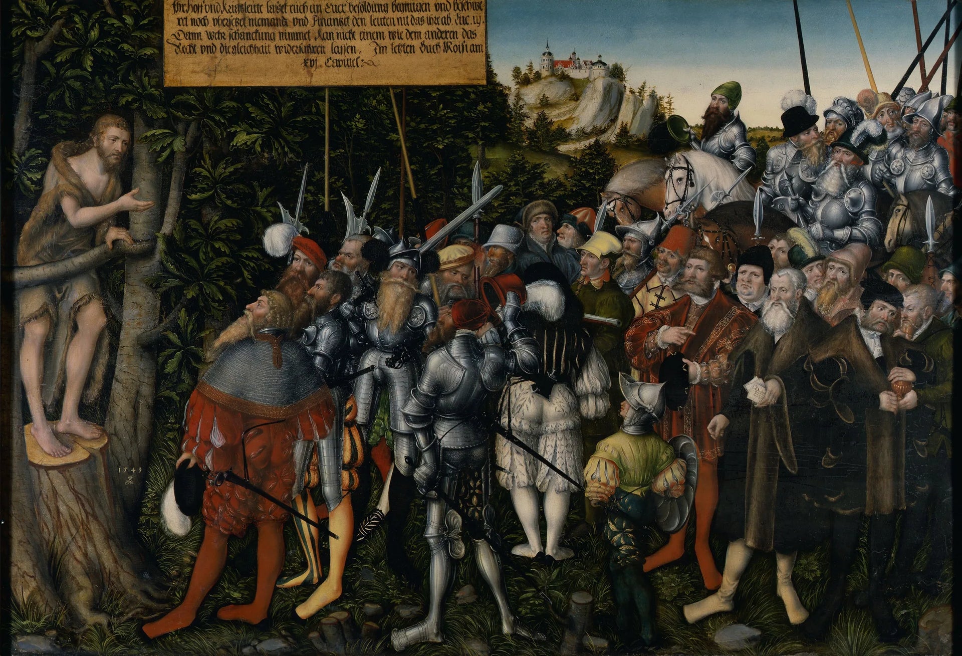 La prédication de saint Jean-Baptiste - Lucas Cranach the Elder image 1 copie peinte à la main à l’huile