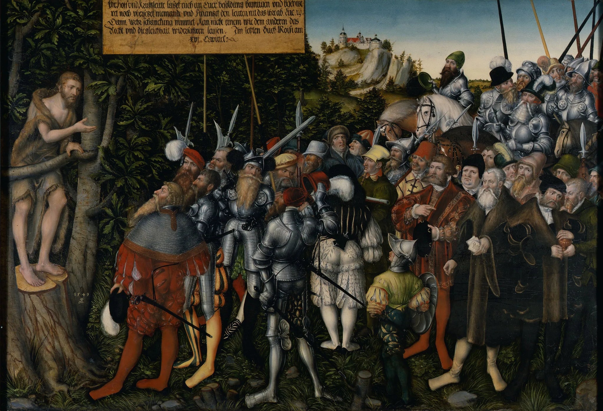 La prédication de saint Jean-Baptiste - Lucas Cranach the Elder image 1 copie peinte à la main à l’huile