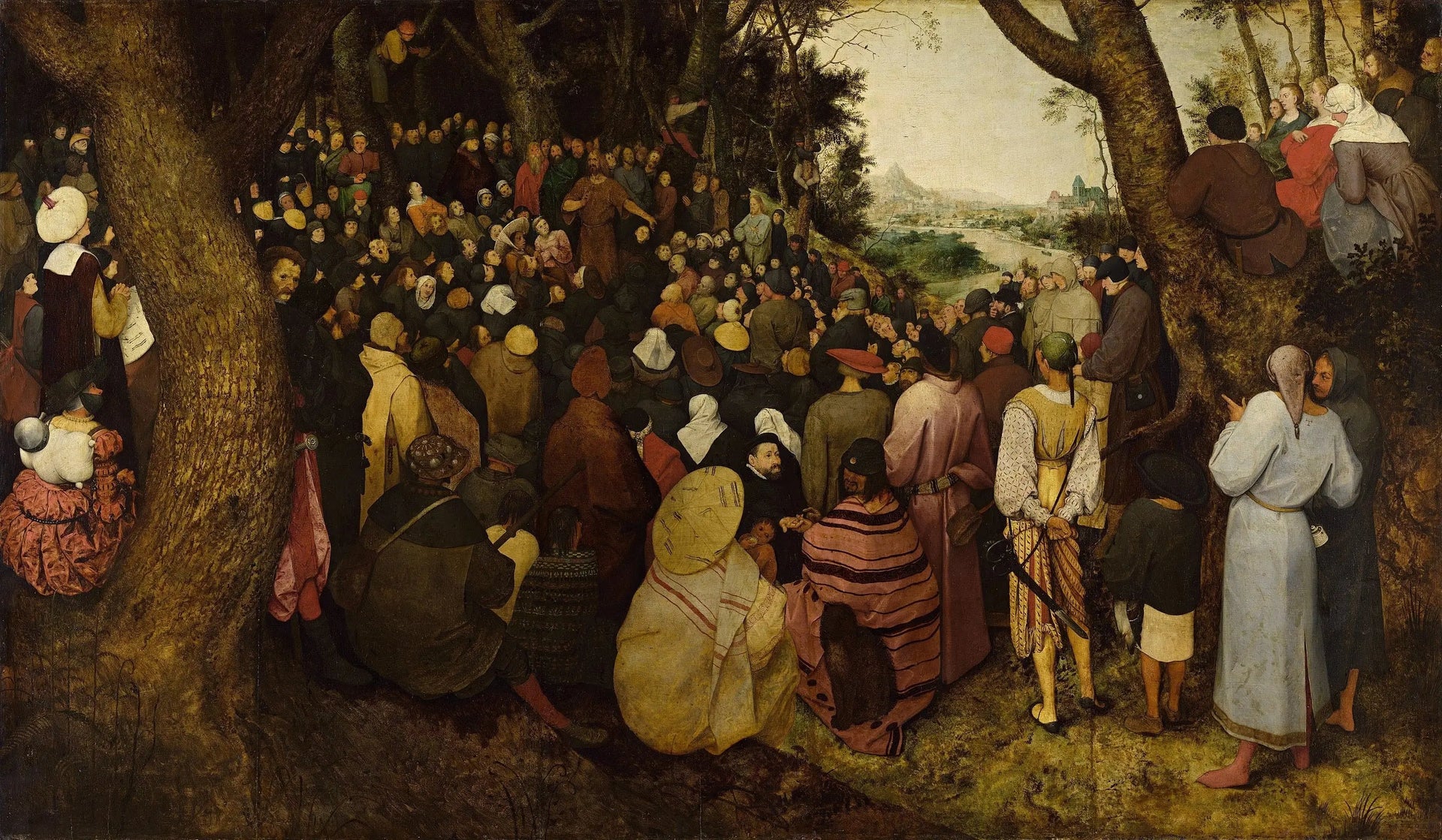 La Prédication de Saint Jean-Baptiste - Pieter Brueghel the Elder image 1 reproduction de peinture à l’huile