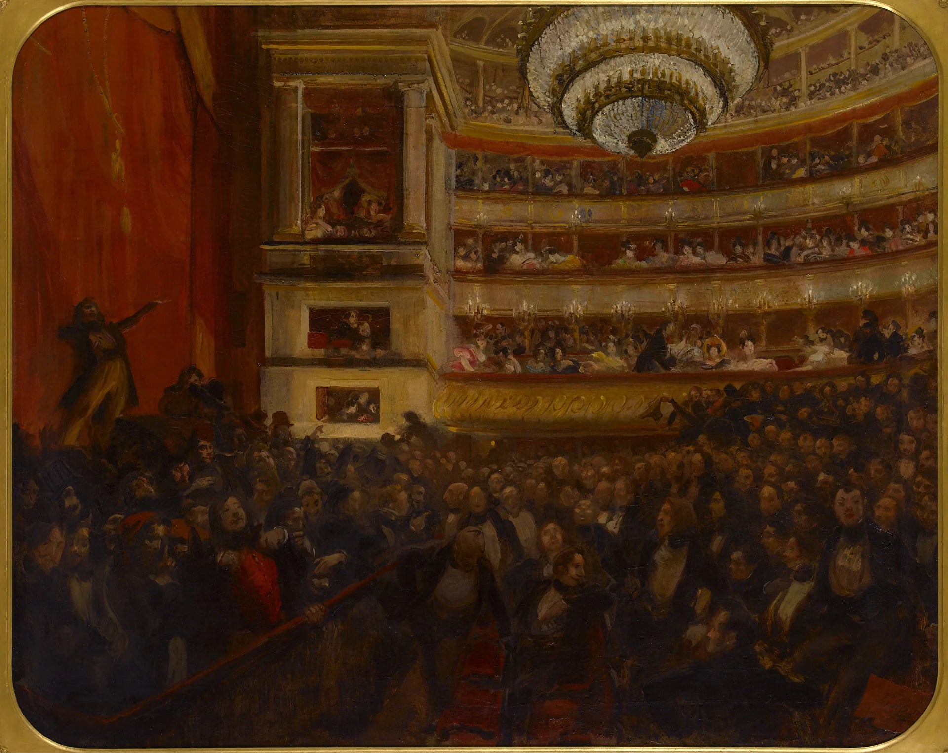 La première d'Hernani. Avant la bataille - Albert Besnard image 1 reproduction de peinture à l’huile