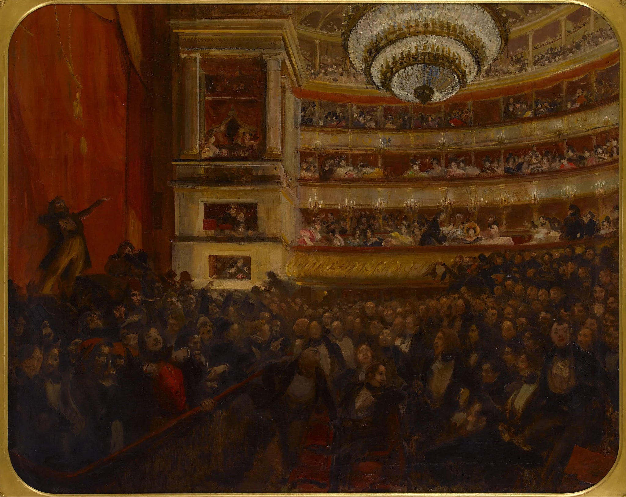 La première d'Hernani. Avant la bataille - Albert Besnard image 1 reproduction de peinture à l’huile