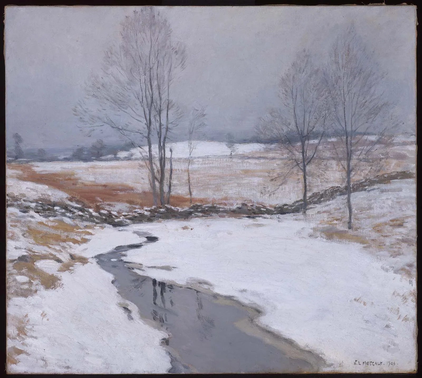 La première neige - Willard Metcalf image 1 reproduction d’œuvre d’art à l’huile